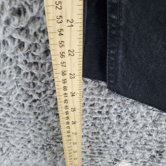 Boohoo Skirt Womens 12 Black Split Front & Back Denim Maxi Skirt *NWT* - Picture 8 of 11